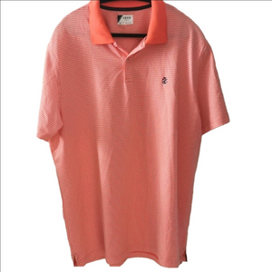 Men's IZOD golf orange check shirt. Size